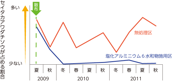 セイタカアワダチソウが占める割合